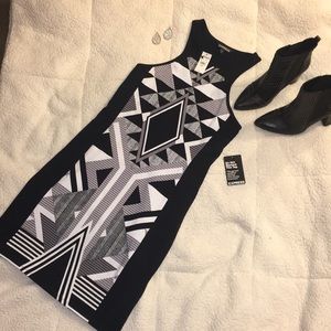 Black dress with argil print